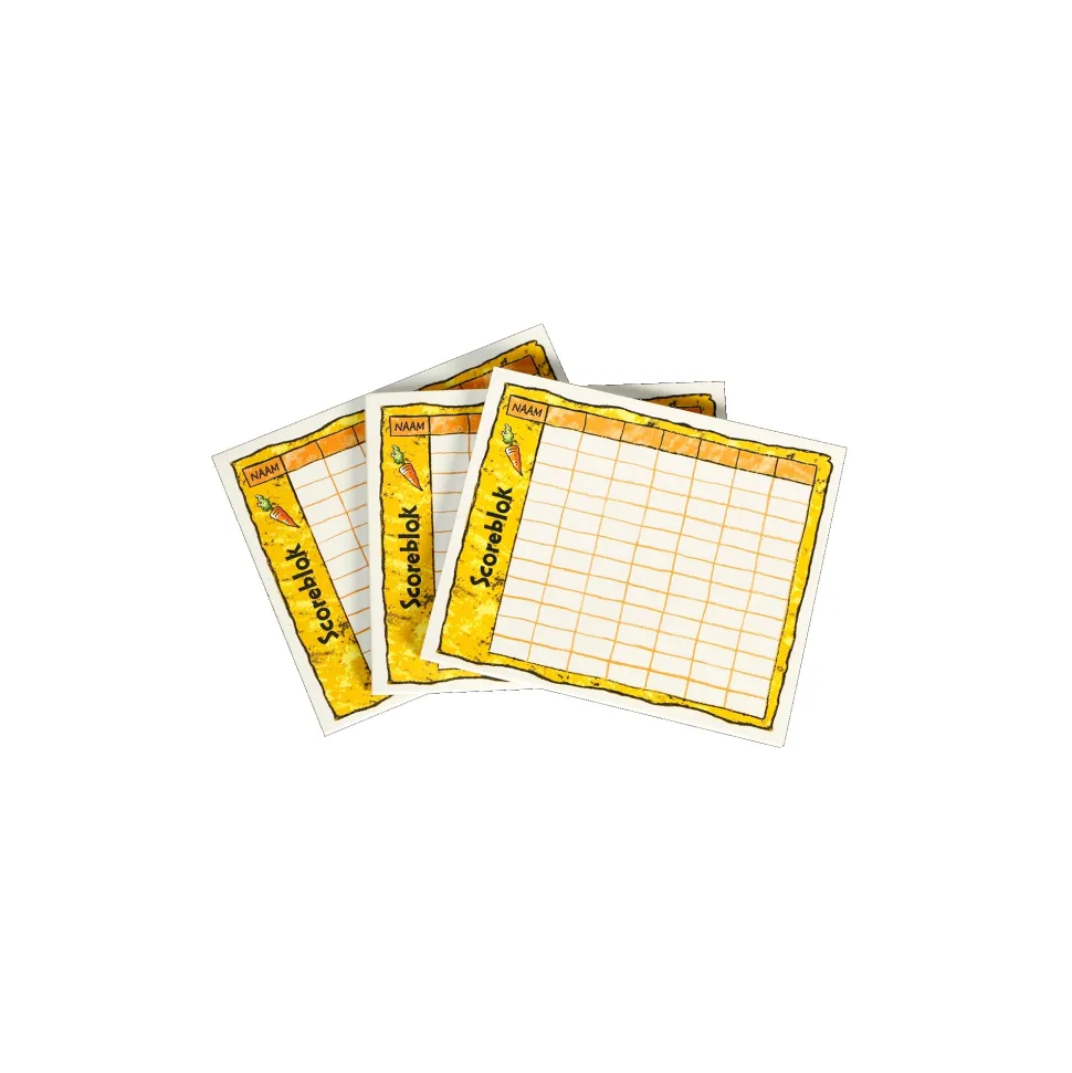 999 Games Scoreblokken Konijnenhokken Set 3-delig Dobbelspel