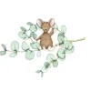 Anillustration Ansichtkaart Eucalyptus muis