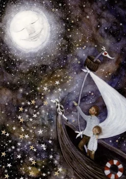 Bijdehansje Postkaart Father Ship