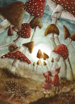 Bijdehansje Postkaart Red Hat Wonderland