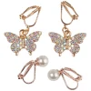 Boutique Butterfly Clip On Earrings, 2 Sets