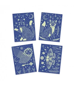 Djeco Kraskaarten Glow in the Dark At Night