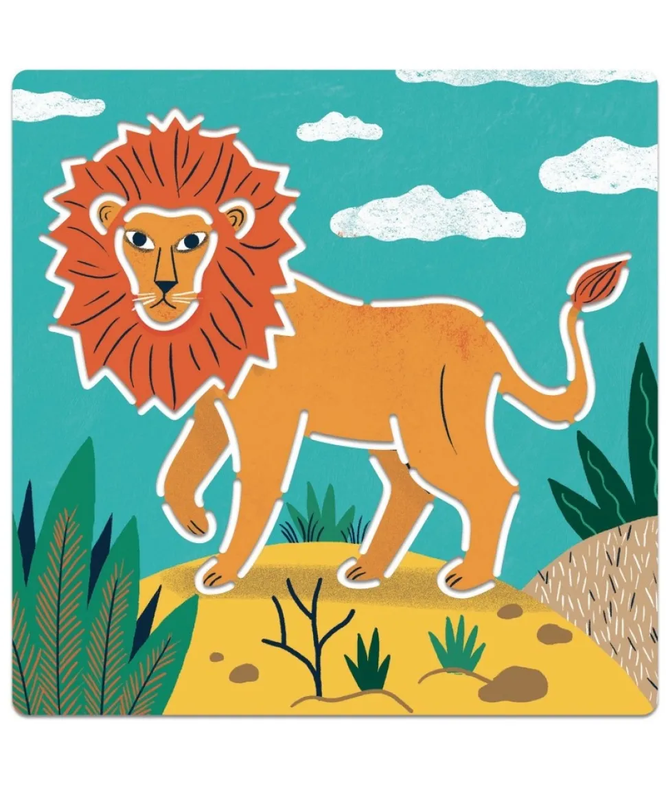 Djeco Tekensjablonen Wilde Dieren