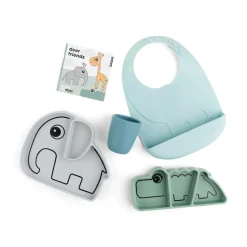 Done by Deer Kinderservies Stick&Stay Cadeauset Blue mix