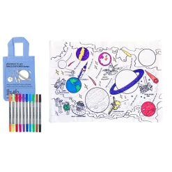eat sleep doodle Placemat to go Space Explorer
