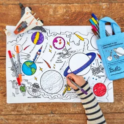 eat sleep doodle Placemat to go Space Explorer