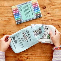 eat sleep doodle Placemat to go Dino