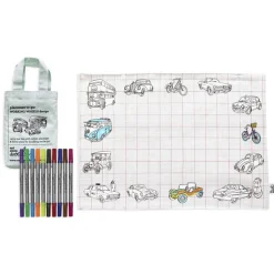eat sleep doodle Placemat to go Working Wheels