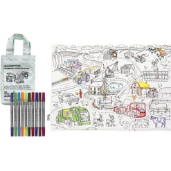 eat sleep doodle Placemat to go Working Wheels