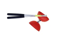 Eureka Acrobat Rubber Diabolo Rood met Alu Handstokken