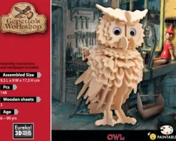 Eureka 3D Hout Model Gepetto´s Owl