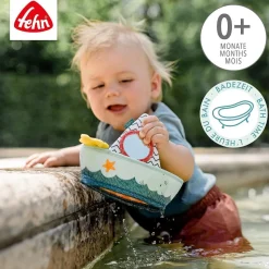 Fehn Badspeelgoed Bootje met Vingerpop Krokodil