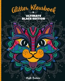 Glitterkleurboek  Ultimate Black Edition - Night hunters