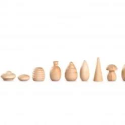 Grapat Mandala Natuurlijk Hout in Zakje 10-delig 22-242