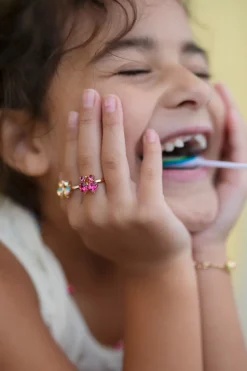 Great Pretenders Boutique Butterfly Gem Rings, 3Pcs