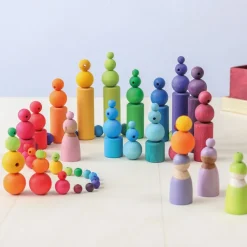 Grimm's Houten Pastel Kralen set 120-delig 10259