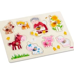 Haba Inlegpuzzel Oma Linda's Dieren 8pcs