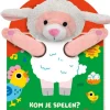 Handpopboek - kom je spelen? schaap