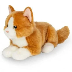 Hermann Teddy Knuffel Kat Rood Liggend 20 cm