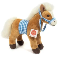 Hermann Teddy Knuffel Paard Staand met Zadel 23cm