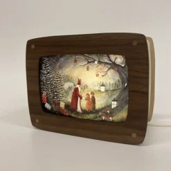 Het Houtlokael Kaartenlamp Luxe Notenhout