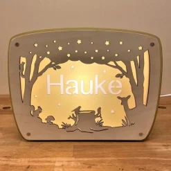 Het Houtlokael Naamlamp Bosdieren Hout