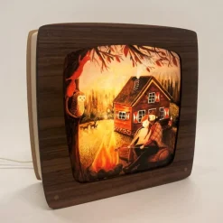 Het Houtlokael Seizoenslamp Premium Walnotenhout Walnut