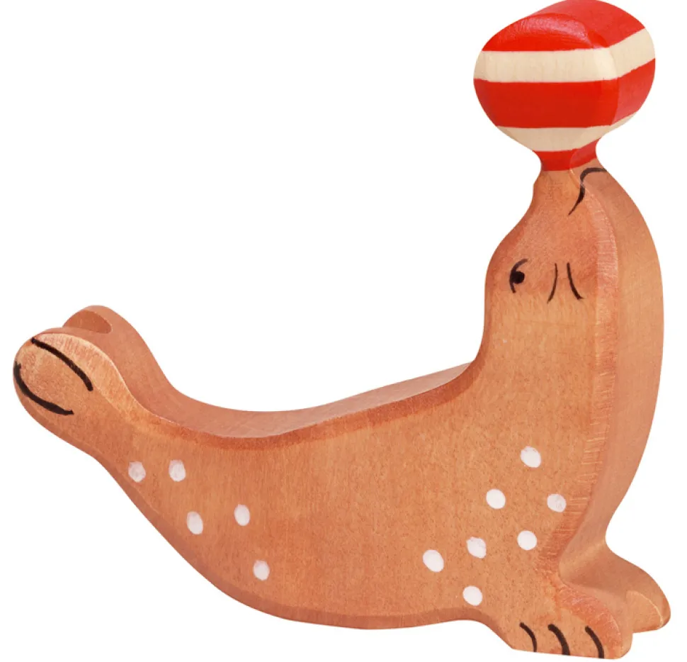 Holztiger Zeehond met Bal 80205