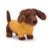 Jellycat Knuffel Sweater Sausage Dog Yellow