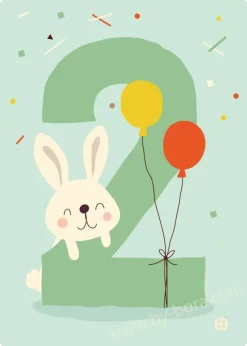 Kaart met Envelop 2 Bunny