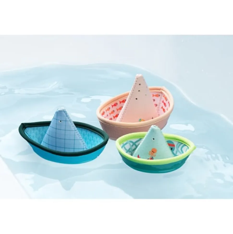 Lilliputiens Badspeelgoed 3 Bootjes Jungle