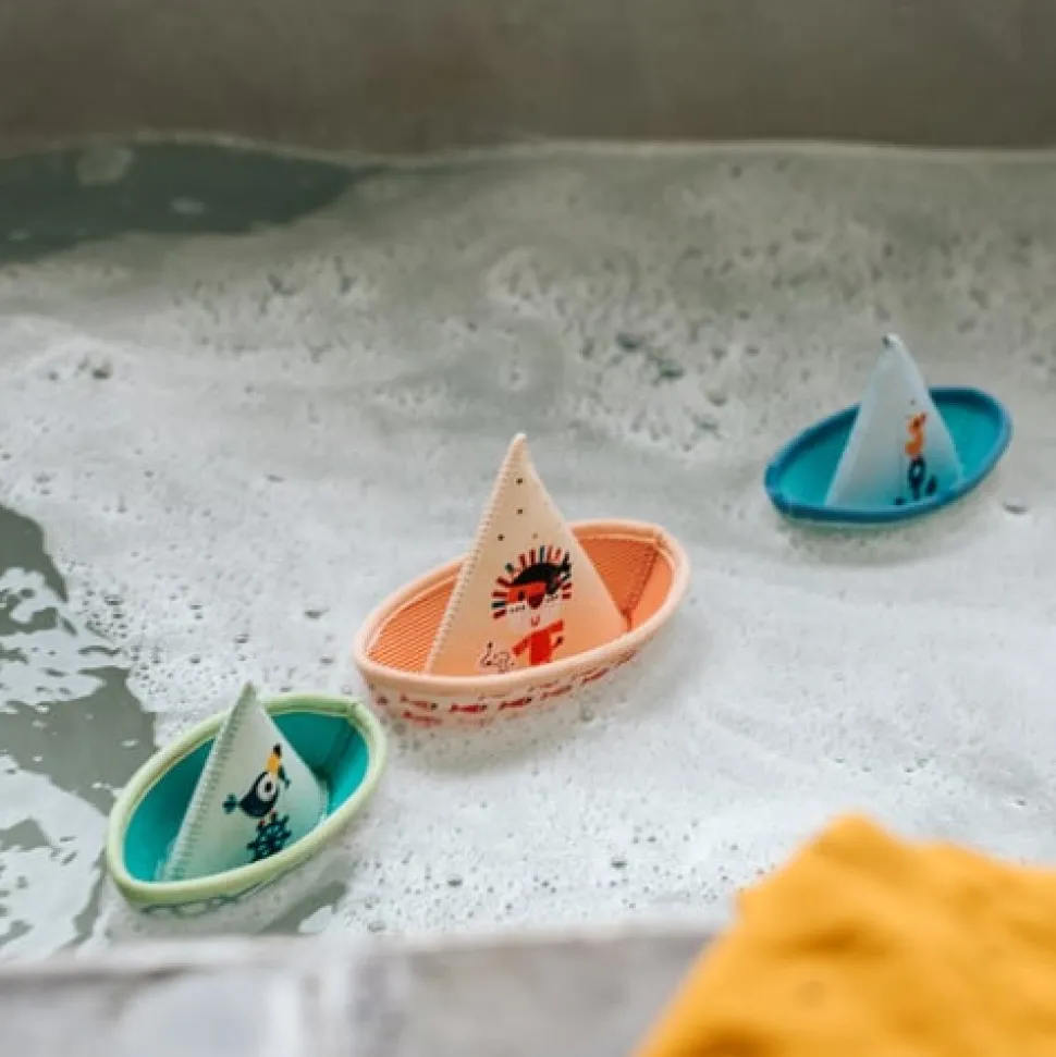 Lilliputiens Badspeelgoed 3 Bootjes Jungle