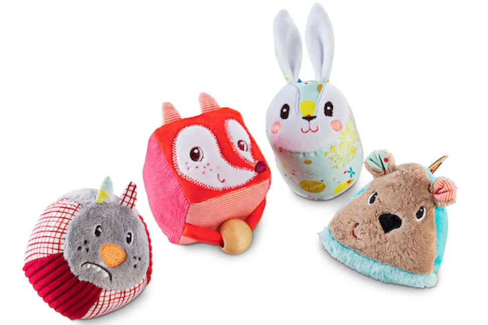 Lilliputiens Knuffelspeelgoed Bosdieren Set 4-delig