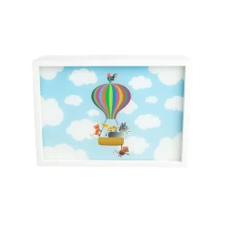 Limundo Wandlamp Rechthoekig Luchtballon Wit Hout