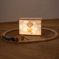 Limundo Wandlamp Rechthoekig Luchtballon Beuken Hout