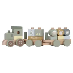 Little Dutch Blokkentrein Tractor Little Farm Hout