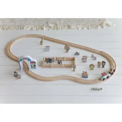 Little Dutch Treinbaan Dieren Set Hout