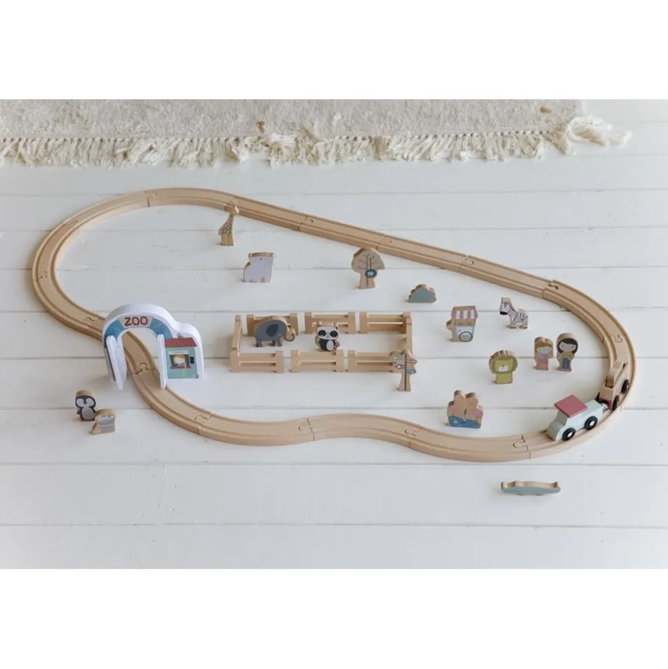 Little Dutch Treinbaan Dieren Set Hout