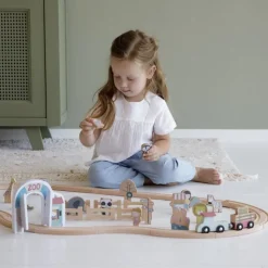 Little Dutch Treinbaan Dieren Set Hout