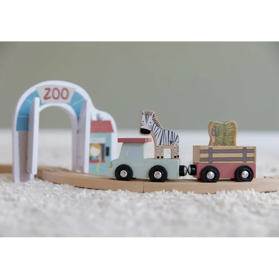 Little Dutch Treinbaan Dieren Set Hout