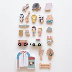 Little Dutch Treinbaan Dieren Set Hout