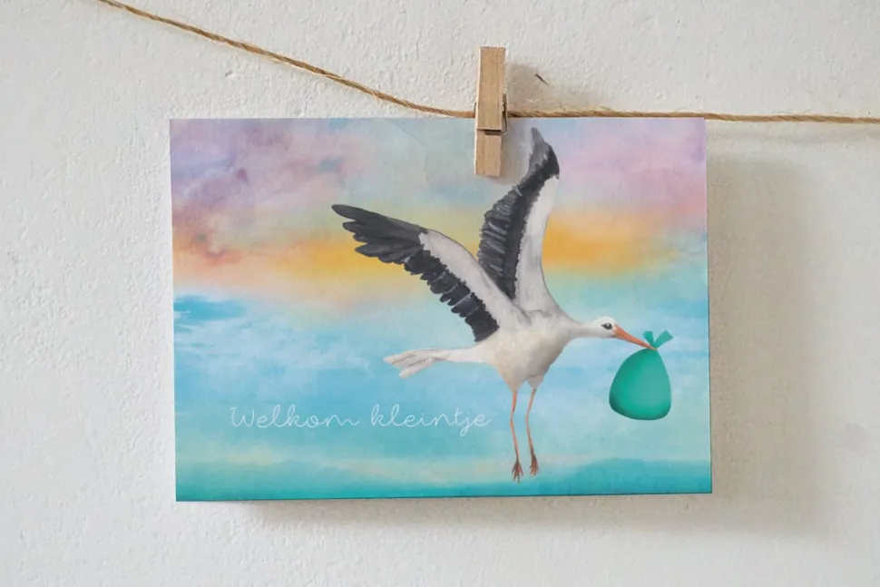 Lotte Drouen Ansichtkaart Welkom Kleintje! Geboorte