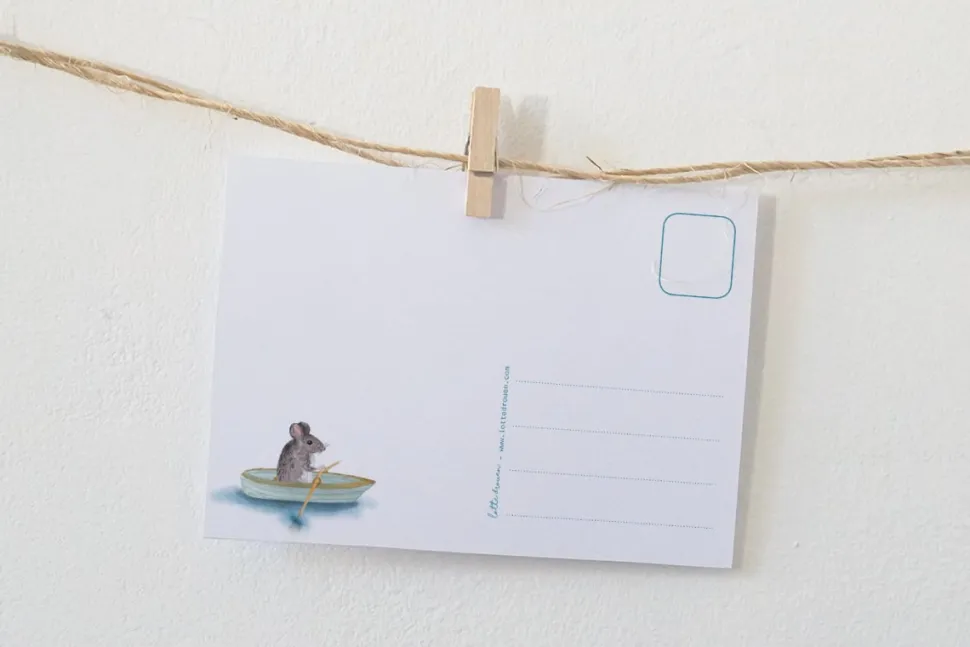 Lotte Drouen Ansichtkaart Bootje varen