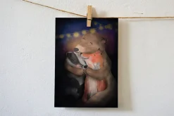 Lotte Drouen Ansichtkaart Lekker knuffelen