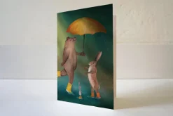 Lotte Drouen Wenskaart Dansen in de Regen