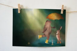 Lotte Drouen Wenskaart Dansen in de Regen