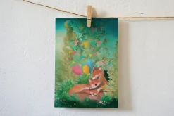 Lotte Drouen Wenskaart Lief Gezin met Vosjes