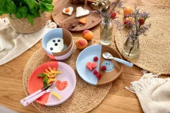 Lässig Kinderbord Siliconen Happy Rascals Hart Lavendel