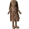 Maileg Knuffel Bunny Size 2 Bruin met Jurk 24cm