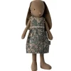 Maileg Knuffel Bunny Size 1 Bruin met Jurk 20cm